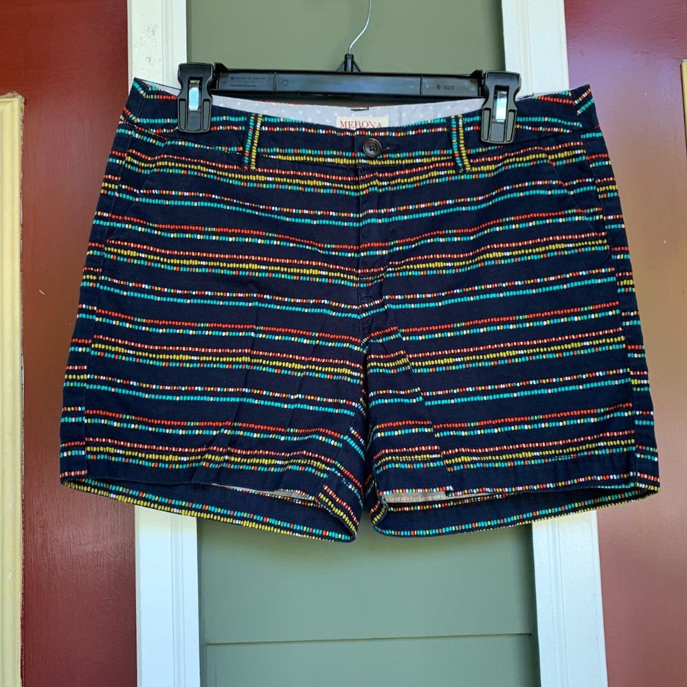 Merona Navy Dot Chino Shorts 4